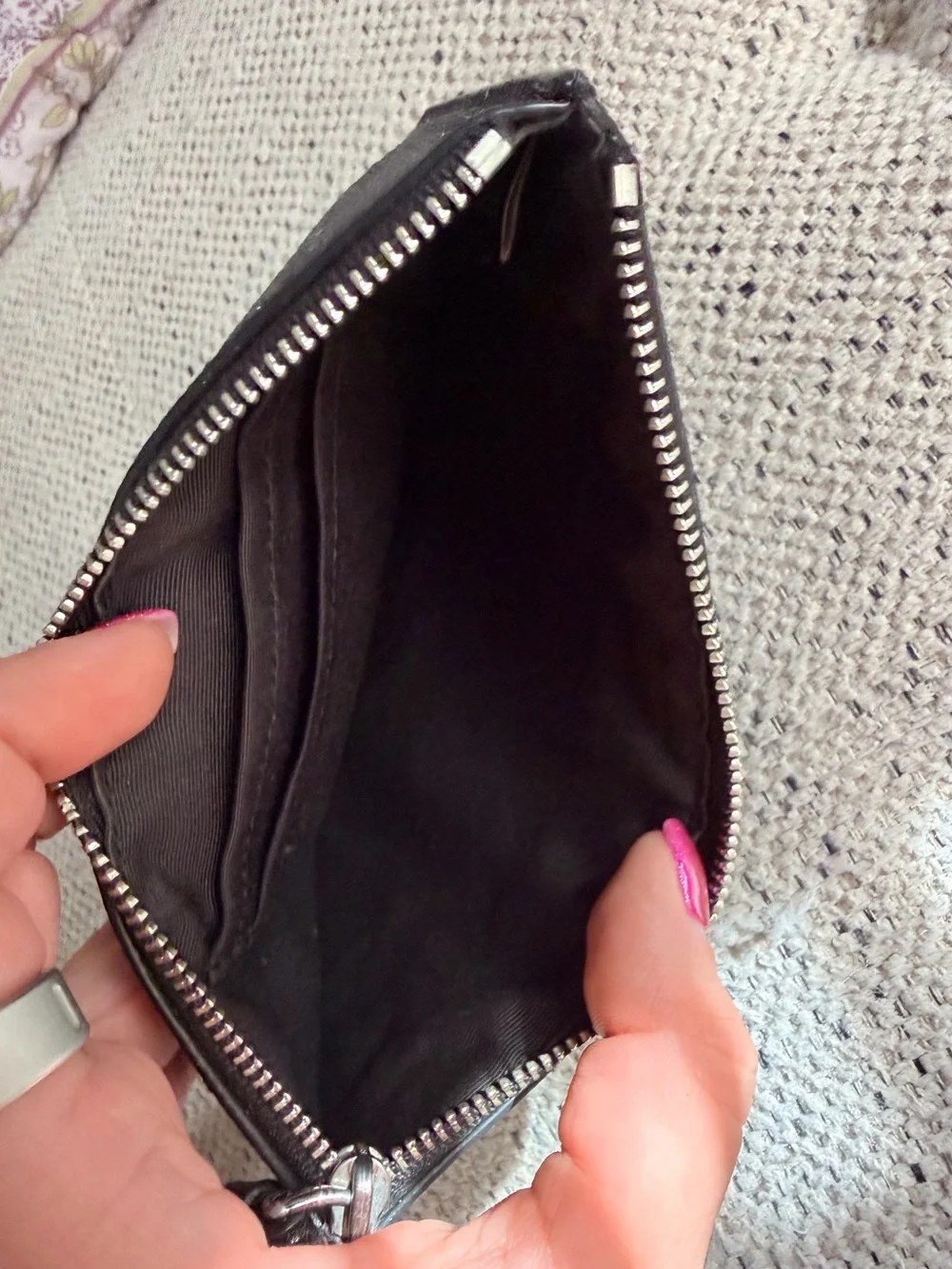 Coach Black Glitter Star Wristlet